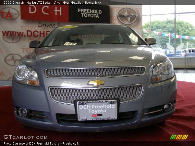 Silver Moss Metallic / Ebony/Brick 2009 Chevrolet Malibu LTZ Sedan