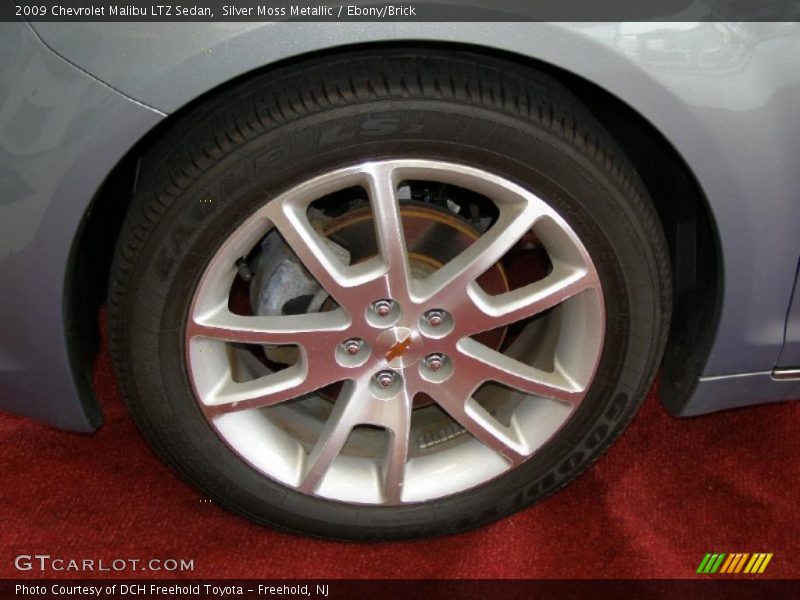 Silver Moss Metallic / Ebony/Brick 2009 Chevrolet Malibu LTZ Sedan