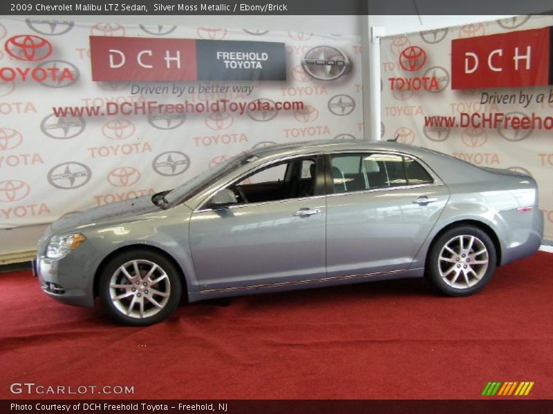 Silver Moss Metallic / Ebony/Brick 2009 Chevrolet Malibu LTZ Sedan