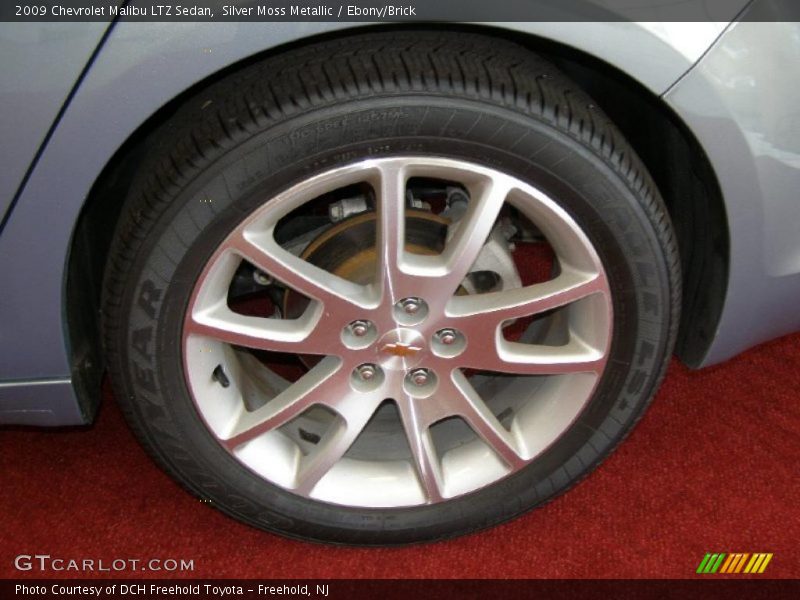 Silver Moss Metallic / Ebony/Brick 2009 Chevrolet Malibu LTZ Sedan