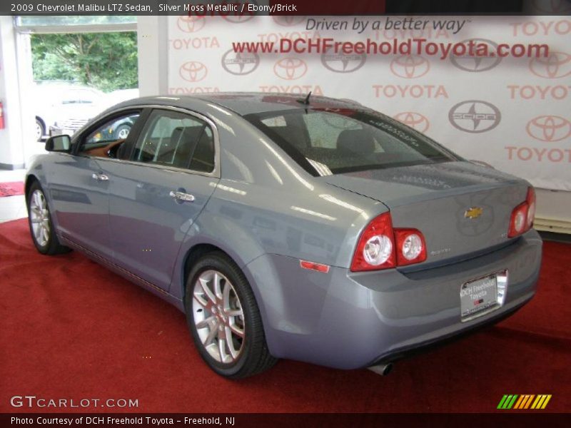 Silver Moss Metallic / Ebony/Brick 2009 Chevrolet Malibu LTZ Sedan