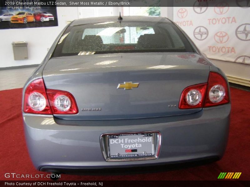 Silver Moss Metallic / Ebony/Brick 2009 Chevrolet Malibu LTZ Sedan