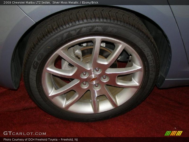 Silver Moss Metallic / Ebony/Brick 2009 Chevrolet Malibu LTZ Sedan
