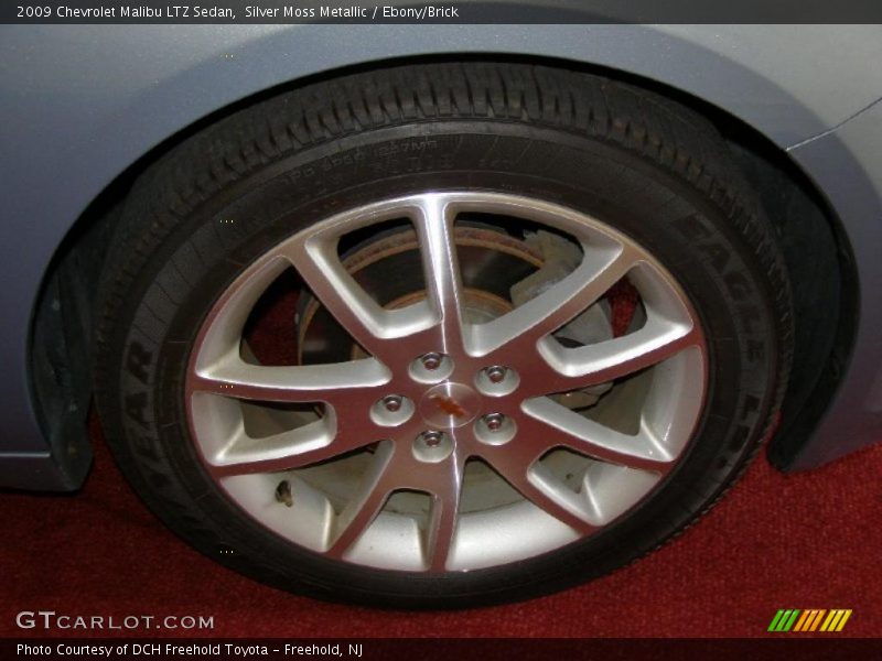 Silver Moss Metallic / Ebony/Brick 2009 Chevrolet Malibu LTZ Sedan