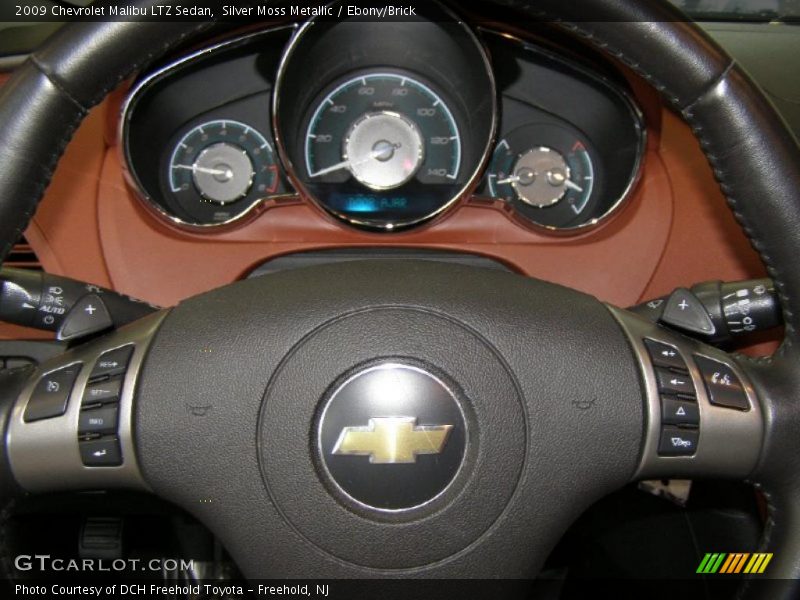 Silver Moss Metallic / Ebony/Brick 2009 Chevrolet Malibu LTZ Sedan