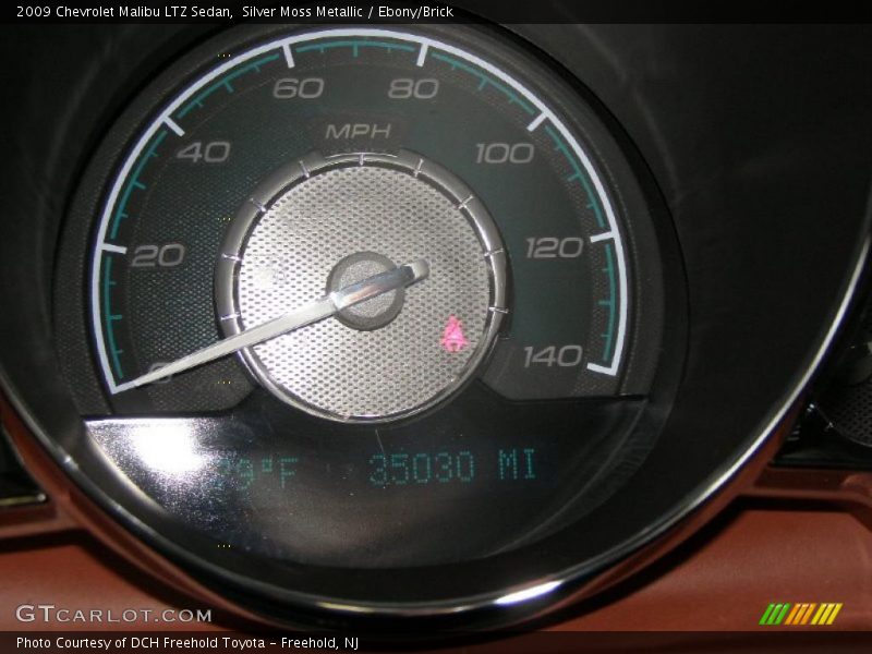 Silver Moss Metallic / Ebony/Brick 2009 Chevrolet Malibu LTZ Sedan