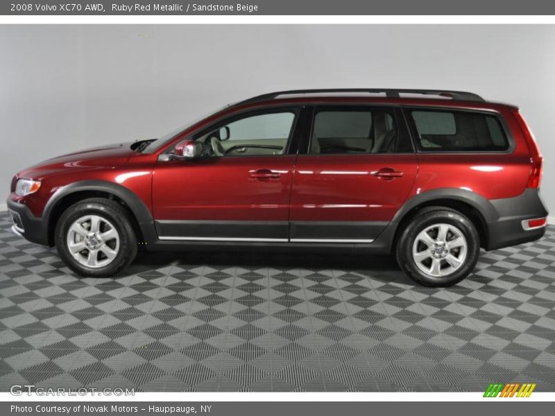 Ruby Red Metallic / Sandstone Beige 2008 Volvo XC70 AWD