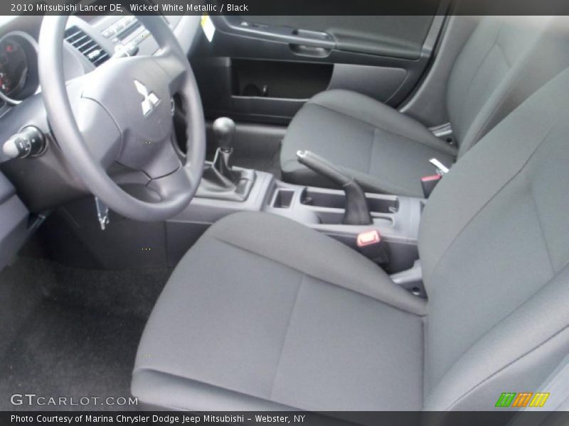 Wicked White Metallic / Black 2010 Mitsubishi Lancer DE