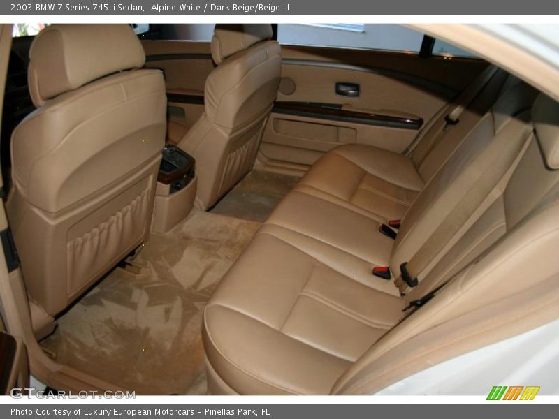 Alpine White / Dark Beige/Beige III 2003 BMW 7 Series 745Li Sedan