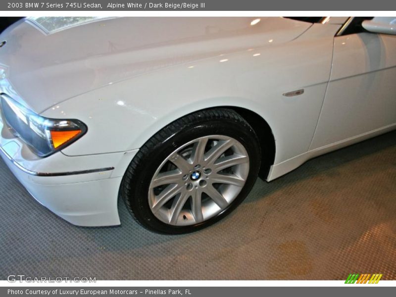 Alpine White / Dark Beige/Beige III 2003 BMW 7 Series 745Li Sedan