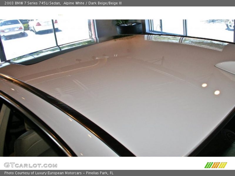 Alpine White / Dark Beige/Beige III 2003 BMW 7 Series 745Li Sedan