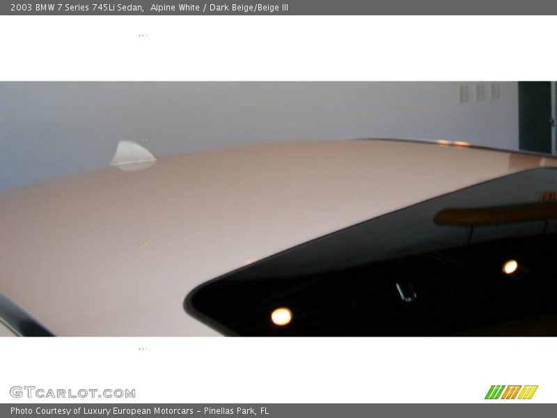 Alpine White / Dark Beige/Beige III 2003 BMW 7 Series 745Li Sedan