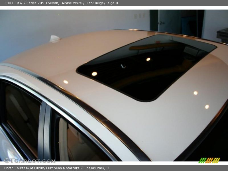 Alpine White / Dark Beige/Beige III 2003 BMW 7 Series 745Li Sedan