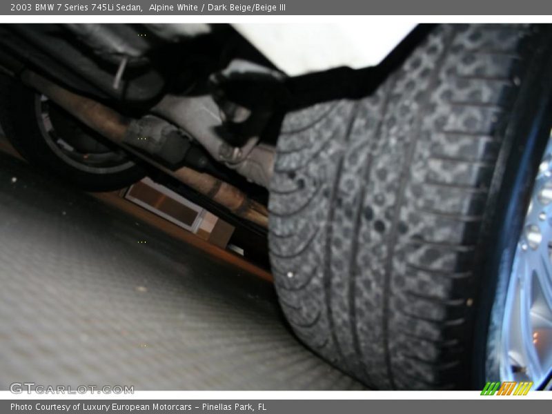 Alpine White / Dark Beige/Beige III 2003 BMW 7 Series 745Li Sedan