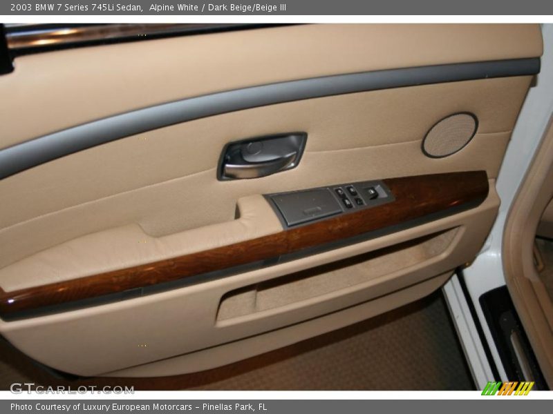 Alpine White / Dark Beige/Beige III 2003 BMW 7 Series 745Li Sedan
