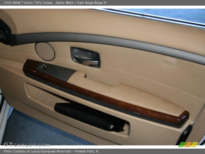 Alpine White / Dark Beige/Beige III 2003 BMW 7 Series 745Li Sedan