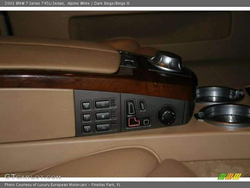 Alpine White / Dark Beige/Beige III 2003 BMW 7 Series 745Li Sedan