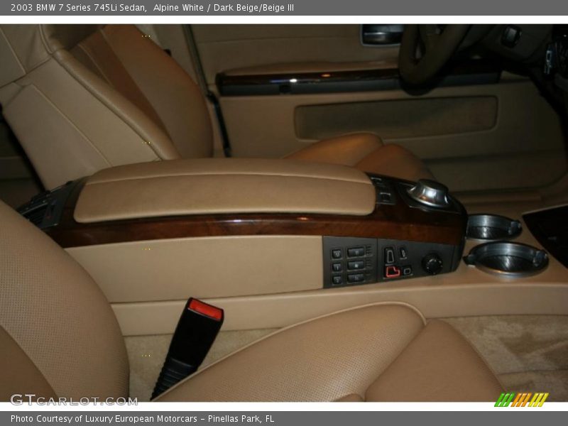 Alpine White / Dark Beige/Beige III 2003 BMW 7 Series 745Li Sedan