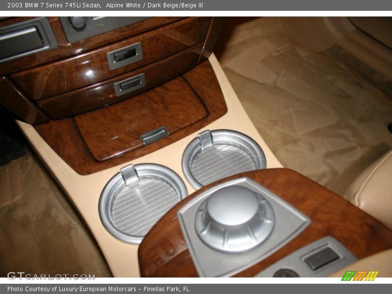 Alpine White / Dark Beige/Beige III 2003 BMW 7 Series 745Li Sedan