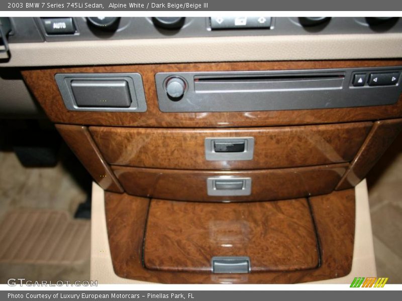 Alpine White / Dark Beige/Beige III 2003 BMW 7 Series 745Li Sedan