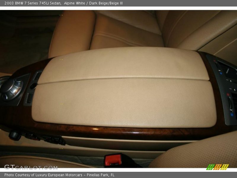 Alpine White / Dark Beige/Beige III 2003 BMW 7 Series 745Li Sedan
