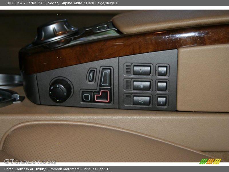Alpine White / Dark Beige/Beige III 2003 BMW 7 Series 745Li Sedan