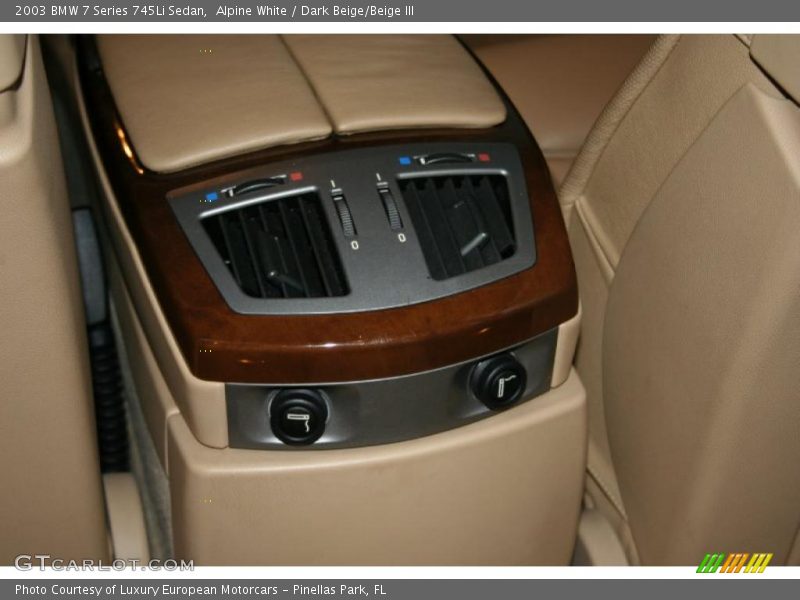 Alpine White / Dark Beige/Beige III 2003 BMW 7 Series 745Li Sedan