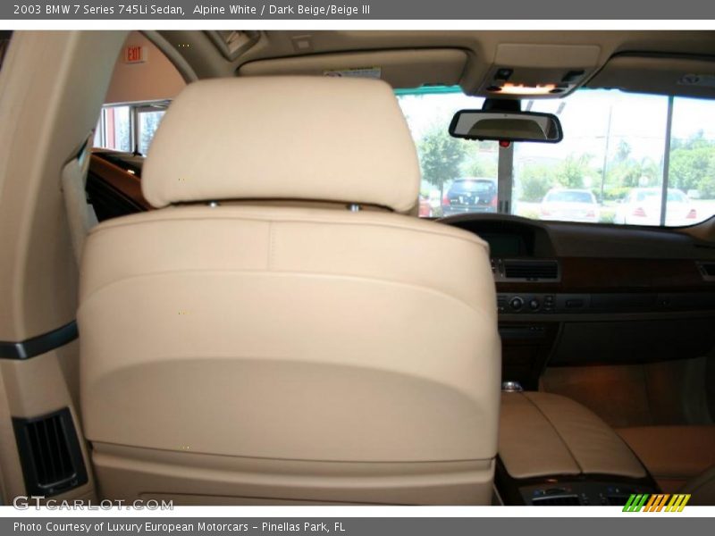 Alpine White / Dark Beige/Beige III 2003 BMW 7 Series 745Li Sedan