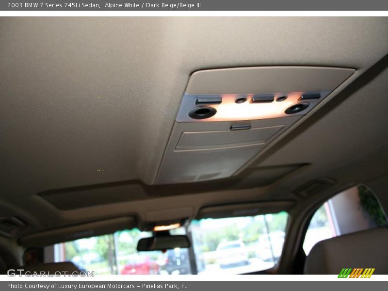 Alpine White / Dark Beige/Beige III 2003 BMW 7 Series 745Li Sedan
