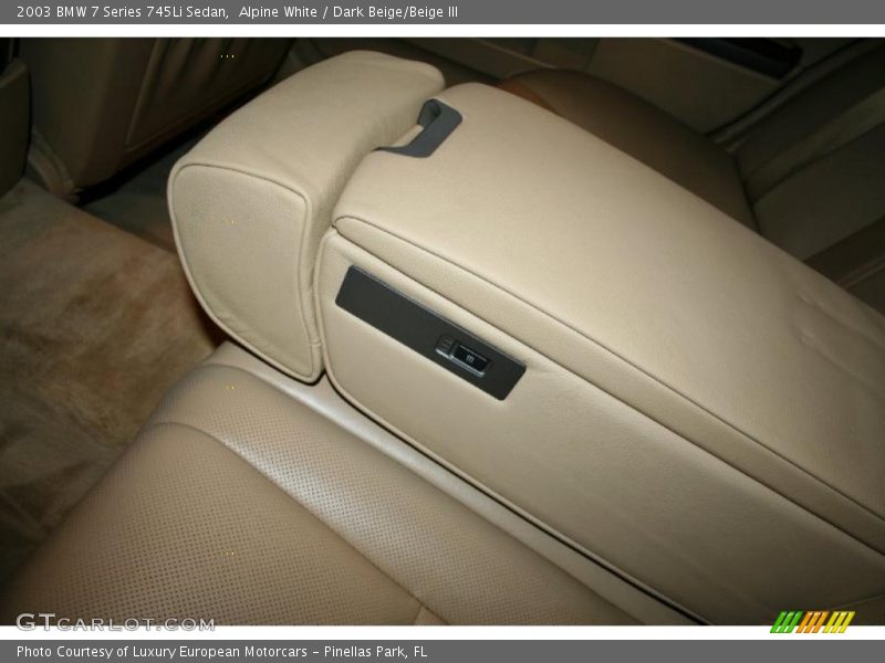 Alpine White / Dark Beige/Beige III 2003 BMW 7 Series 745Li Sedan
