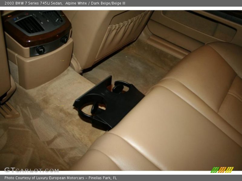 Alpine White / Dark Beige/Beige III 2003 BMW 7 Series 745Li Sedan