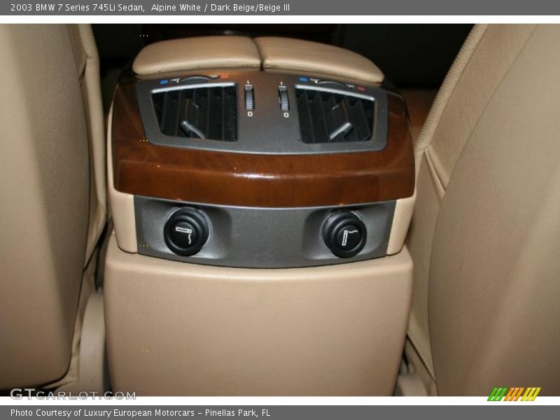 Alpine White / Dark Beige/Beige III 2003 BMW 7 Series 745Li Sedan