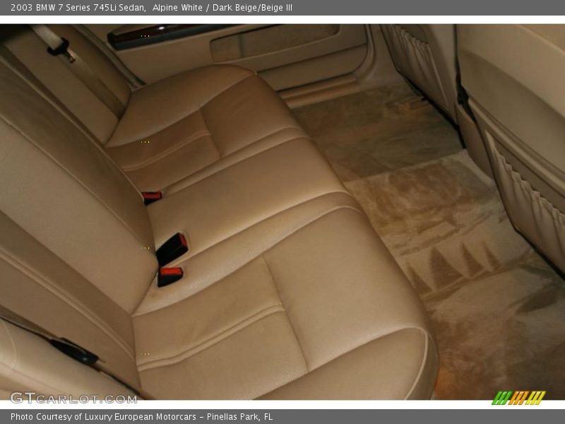 Alpine White / Dark Beige/Beige III 2003 BMW 7 Series 745Li Sedan