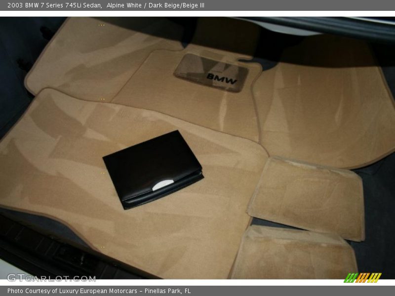 Alpine White / Dark Beige/Beige III 2003 BMW 7 Series 745Li Sedan