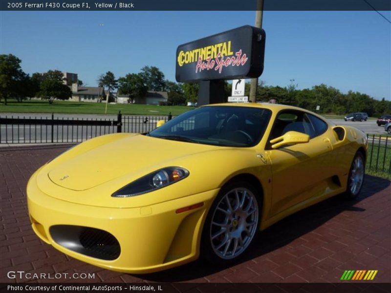 Yellow / Black 2005 Ferrari F430 Coupe F1