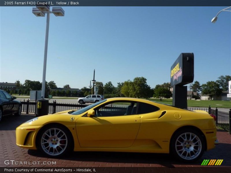 Yellow / Black 2005 Ferrari F430 Coupe F1