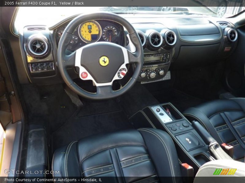 Yellow / Black 2005 Ferrari F430 Coupe F1