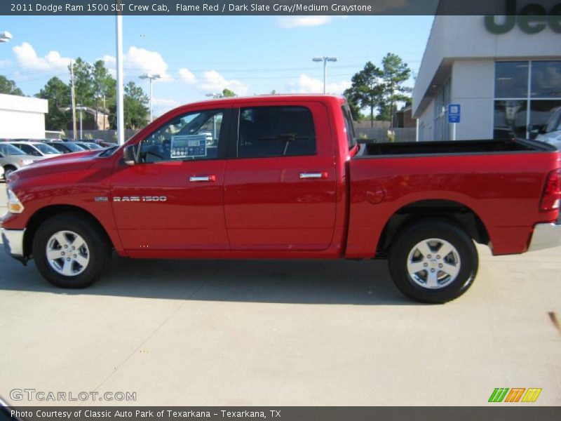 Flame Red / Dark Slate Gray/Medium Graystone 2011 Dodge Ram 1500 SLT Crew Cab
