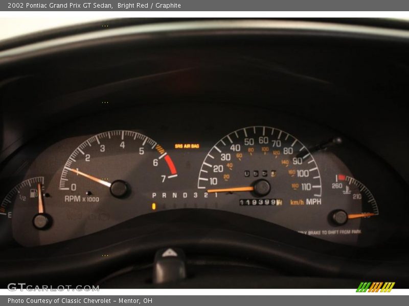 Bright Red / Graphite 2002 Pontiac Grand Prix GT Sedan