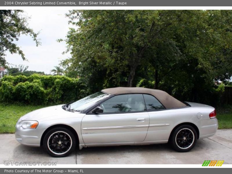 Bright Silver Metallic / Taupe 2004 Chrysler Sebring Limited Convertible