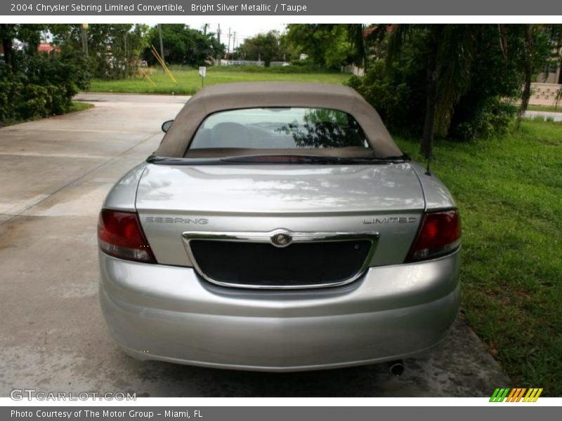 Bright Silver Metallic / Taupe 2004 Chrysler Sebring Limited Convertible