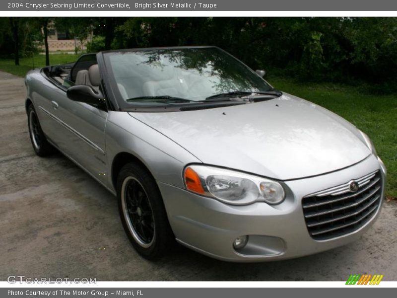 Bright Silver Metallic / Taupe 2004 Chrysler Sebring Limited Convertible