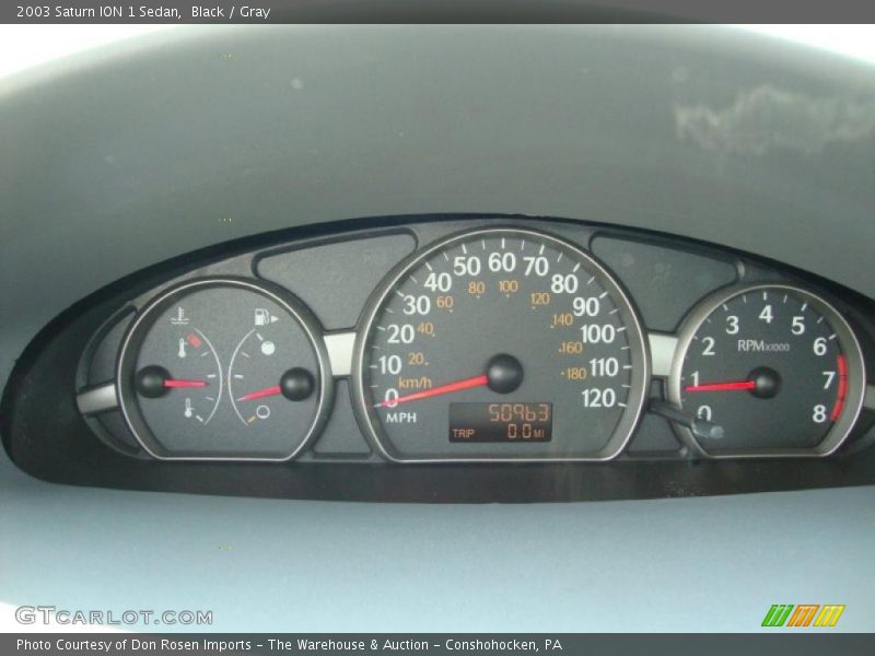 Black / Gray 2003 Saturn ION 1 Sedan