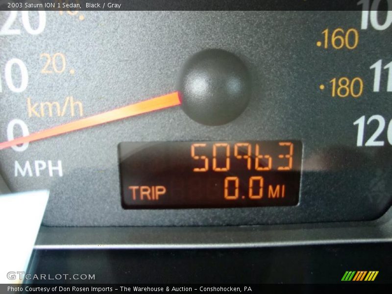 Black / Gray 2003 Saturn ION 1 Sedan