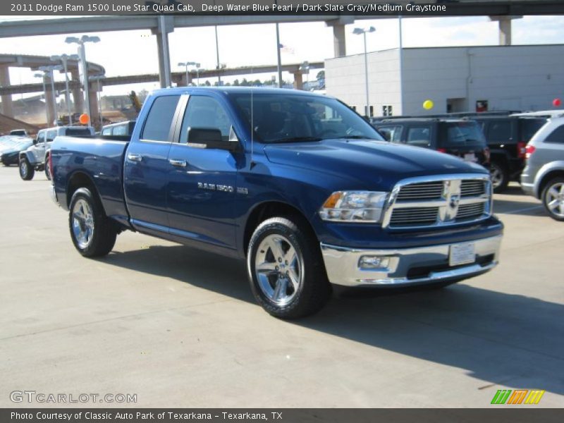 Deep Water Blue Pearl / Dark Slate Gray/Medium Graystone 2011 Dodge Ram 1500 Lone Star Quad Cab