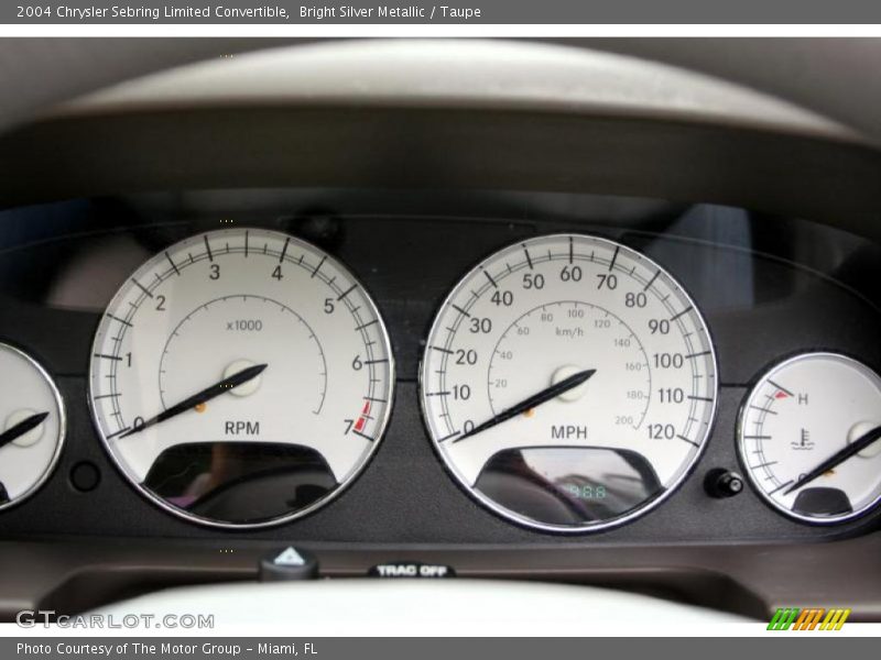 Bright Silver Metallic / Taupe 2004 Chrysler Sebring Limited Convertible