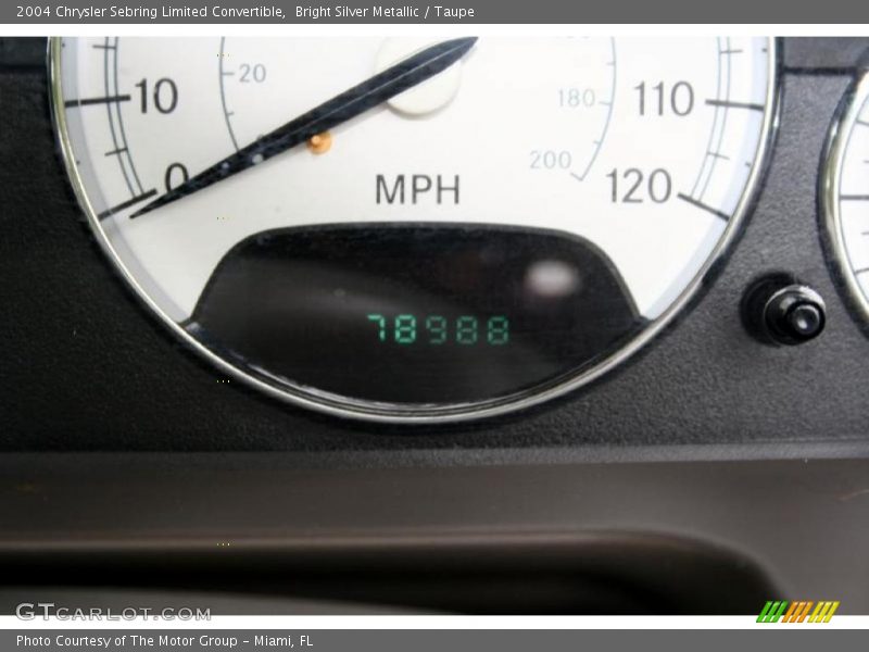 Bright Silver Metallic / Taupe 2004 Chrysler Sebring Limited Convertible