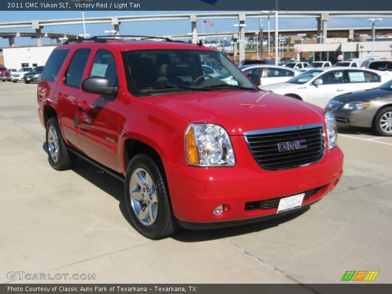 Victory Red / Light Tan 2011 GMC Yukon SLT