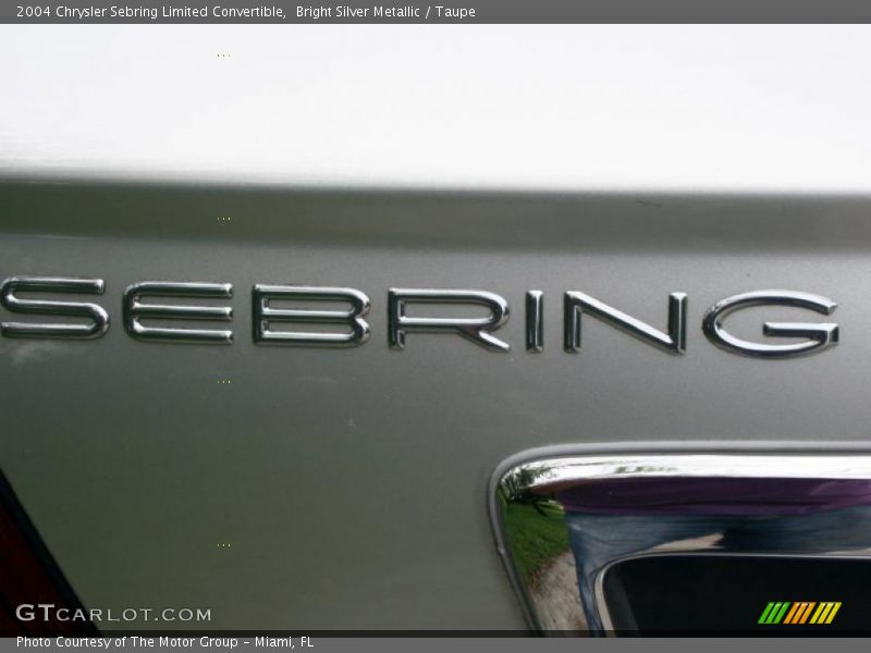 Bright Silver Metallic / Taupe 2004 Chrysler Sebring Limited Convertible