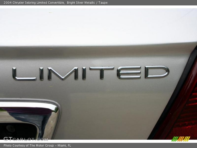 Bright Silver Metallic / Taupe 2004 Chrysler Sebring Limited Convertible
